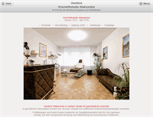 Tablet Screenshot of kosmetikstudio-aleksandra.de